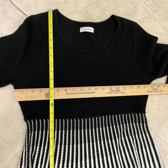Calvin Klein Womens Ribbed knit Fit & Flare Dress Size L Classic Career - Picture 9 of 11